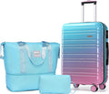 LARVENDER Luggage Sets 3 Piece - Lightweight Hardside Carry On Set
