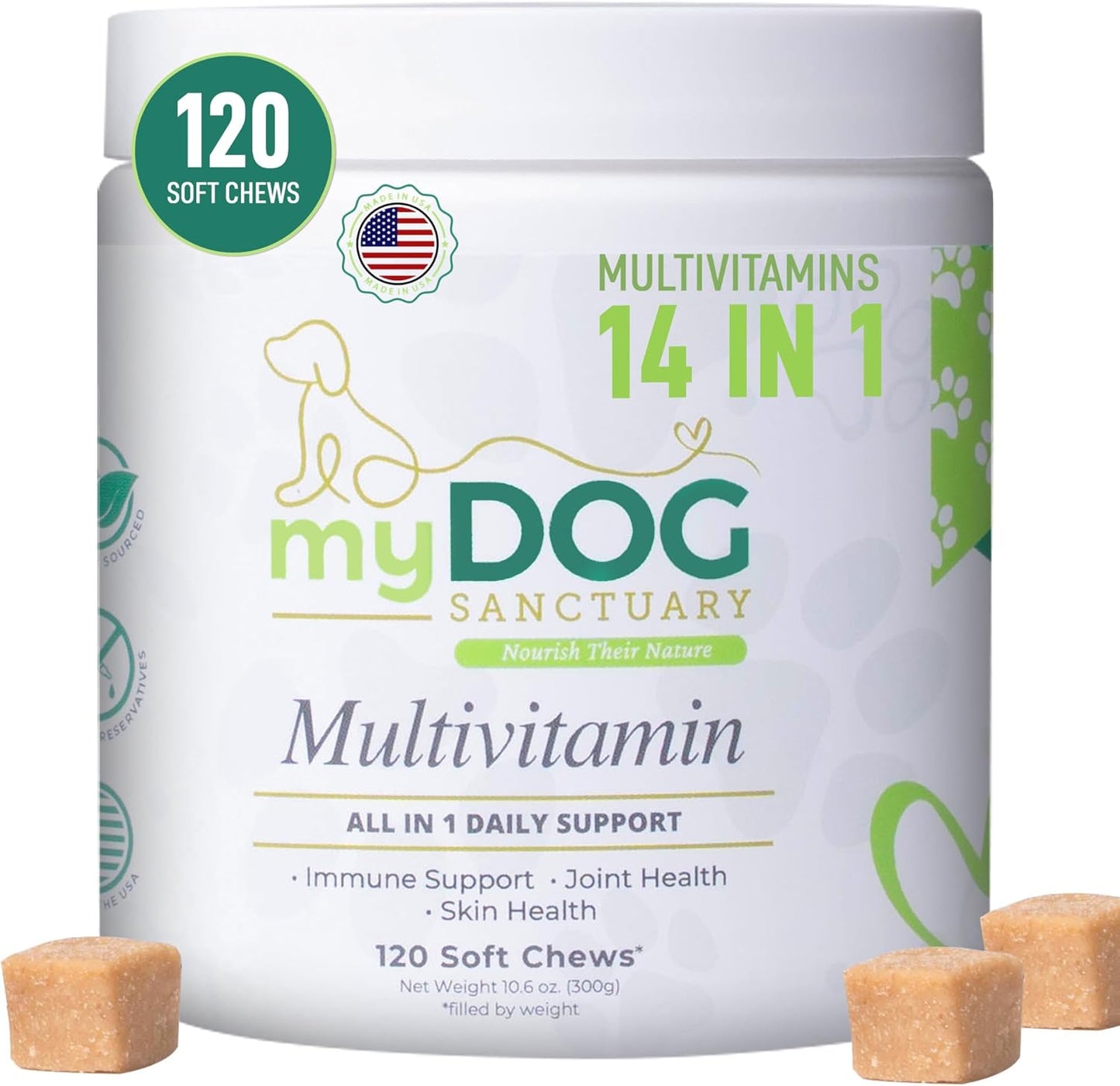 14 in 1 Multivitamin for Dogs - Daily Support for Active Dogs