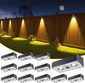 Solar Fence Lights 12 Pack with 50 Lumens and 12 Color Modes