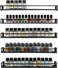 Wall Mounted Black Metal Nail Polish & Essential Oil Display Shelves