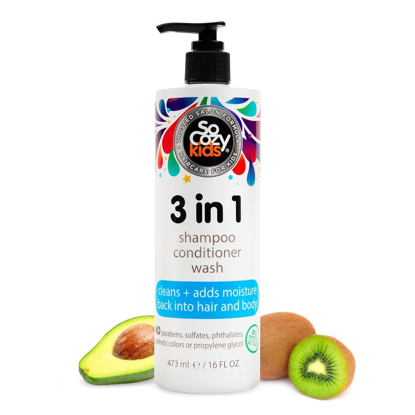 SoCozy 3-in-1 Kids Hydrating Cleanser- Keratin & Vitamin Infused