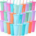 30 Pack Tumbler with Straw and Lid for Iced Coffee and More