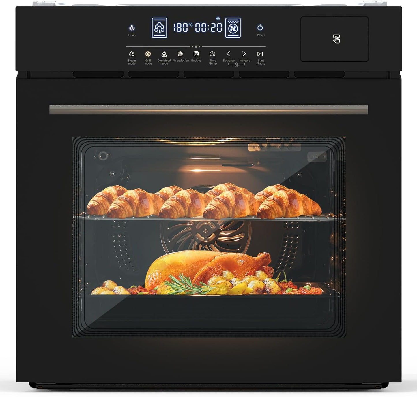 24in Built-In Electric Single Wall Oven with 8 Cooking Modes