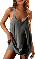 Faleave Women's Cotton Summer Sleeveless Mini Dress with Pockets
