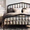 Full Size Metal Platform Bed Frame Black - Victorian Wrought Iron