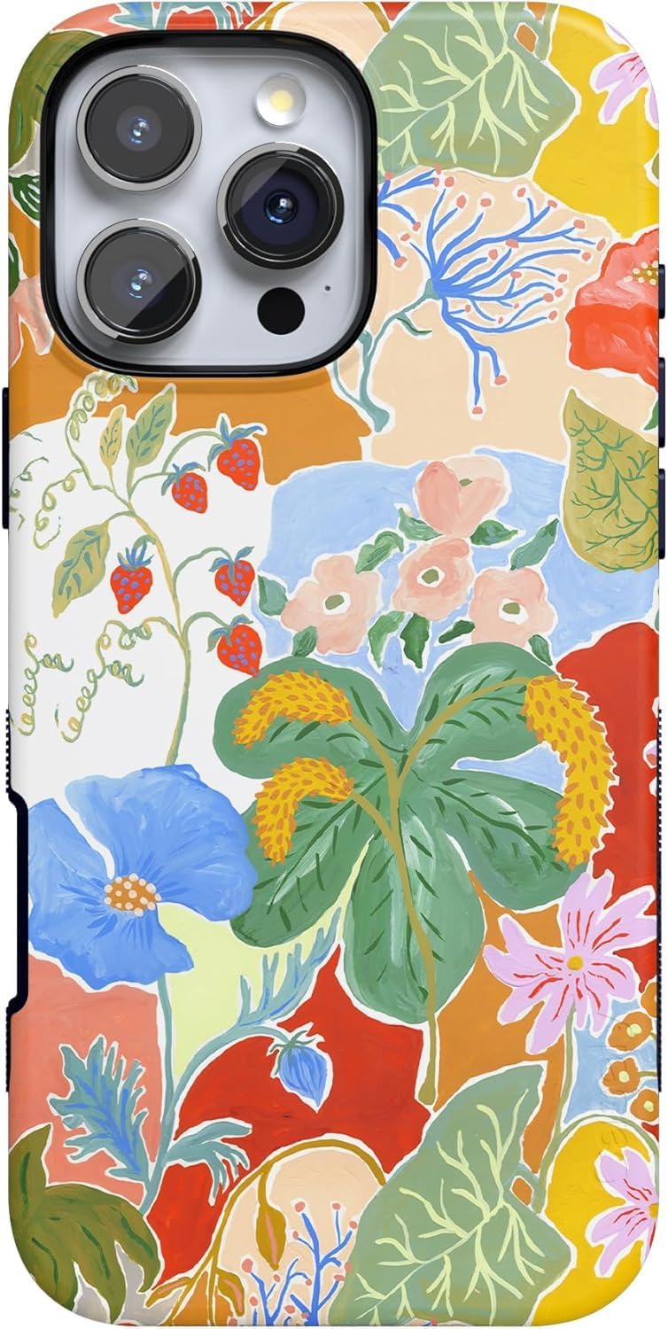 Casely iPhone 16 Pro Case - Bold Floral Patchwork Design