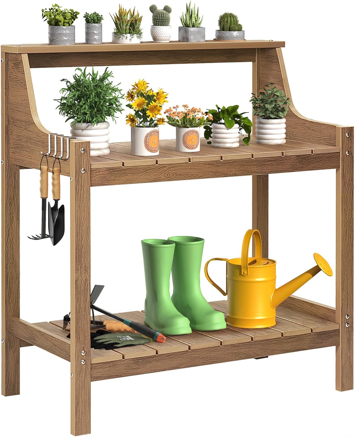 Potting Bench Table for Outdoor Use, Durable and Stylish Design