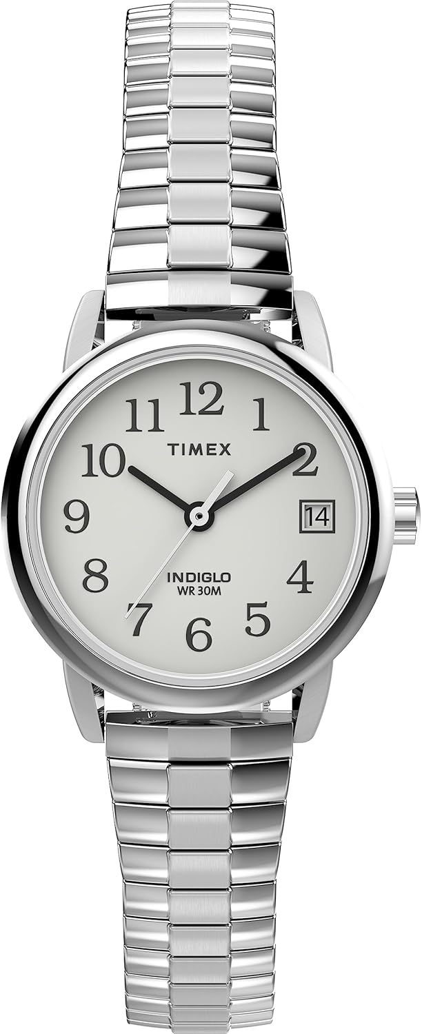 Timex Women's Easy Reader Watch with Silver-Tone Expansion Band