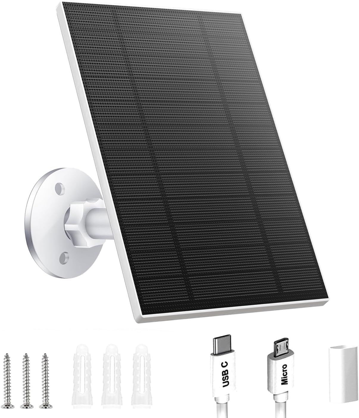 Catgod Solar Panel: 5W Power, USB-C & Micro USB Port, IP65 Waterproof