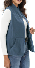 Xeoxarel Women's Fleece Vest with 6 Pockets - Warm Lightweight Layer 4