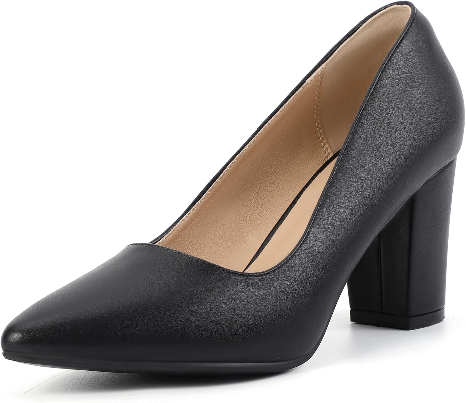 IDIFU Women's Classic Pumps Closed Toe Heels for Comfort