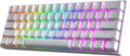 60% Mechanical Keyboard GK61 v3 White - Cherry MX Speed Silver