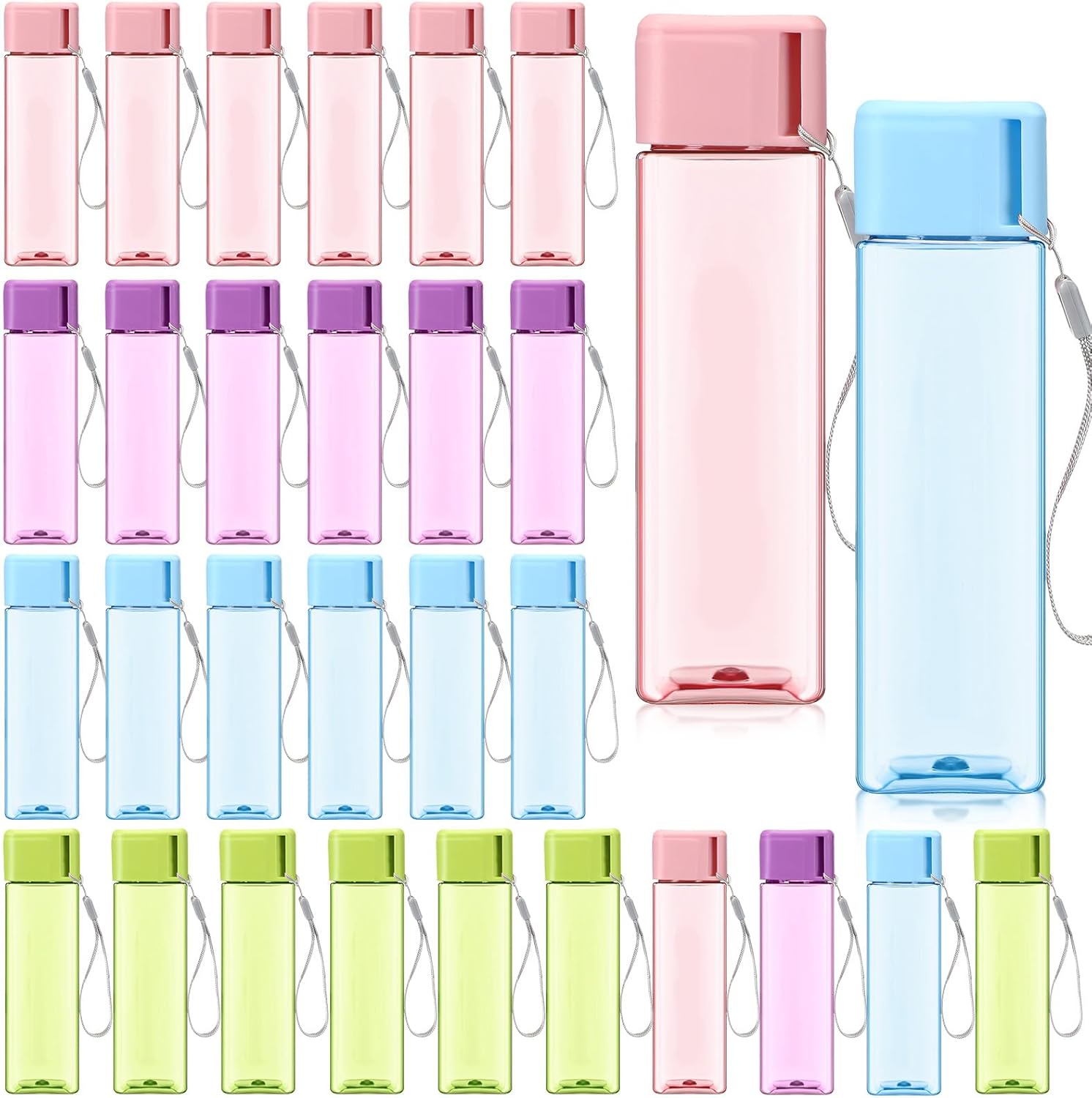 Mifoci 30 Pcs Water Bottle Bulk for Kids and Adults Reusable