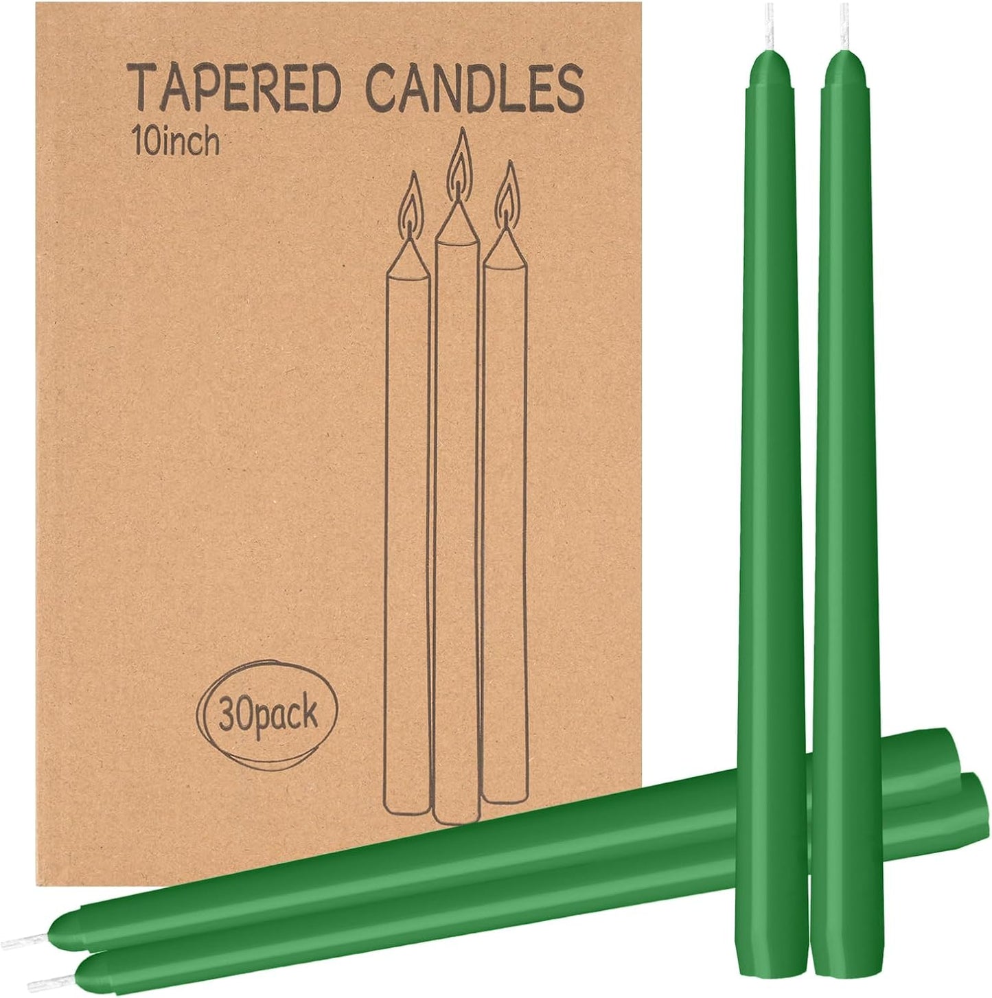 Elegant Green Taper Candles for Home Decor and Special Occasions