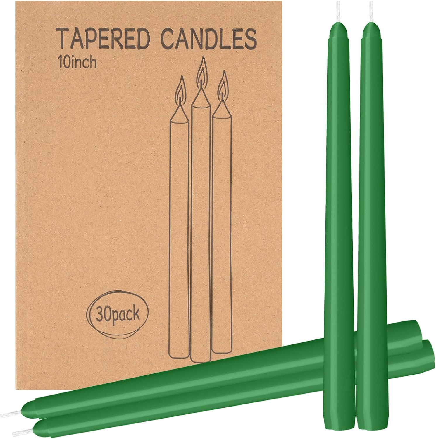 Elegant Green Taper Candles for Home Decor and Special Occasions