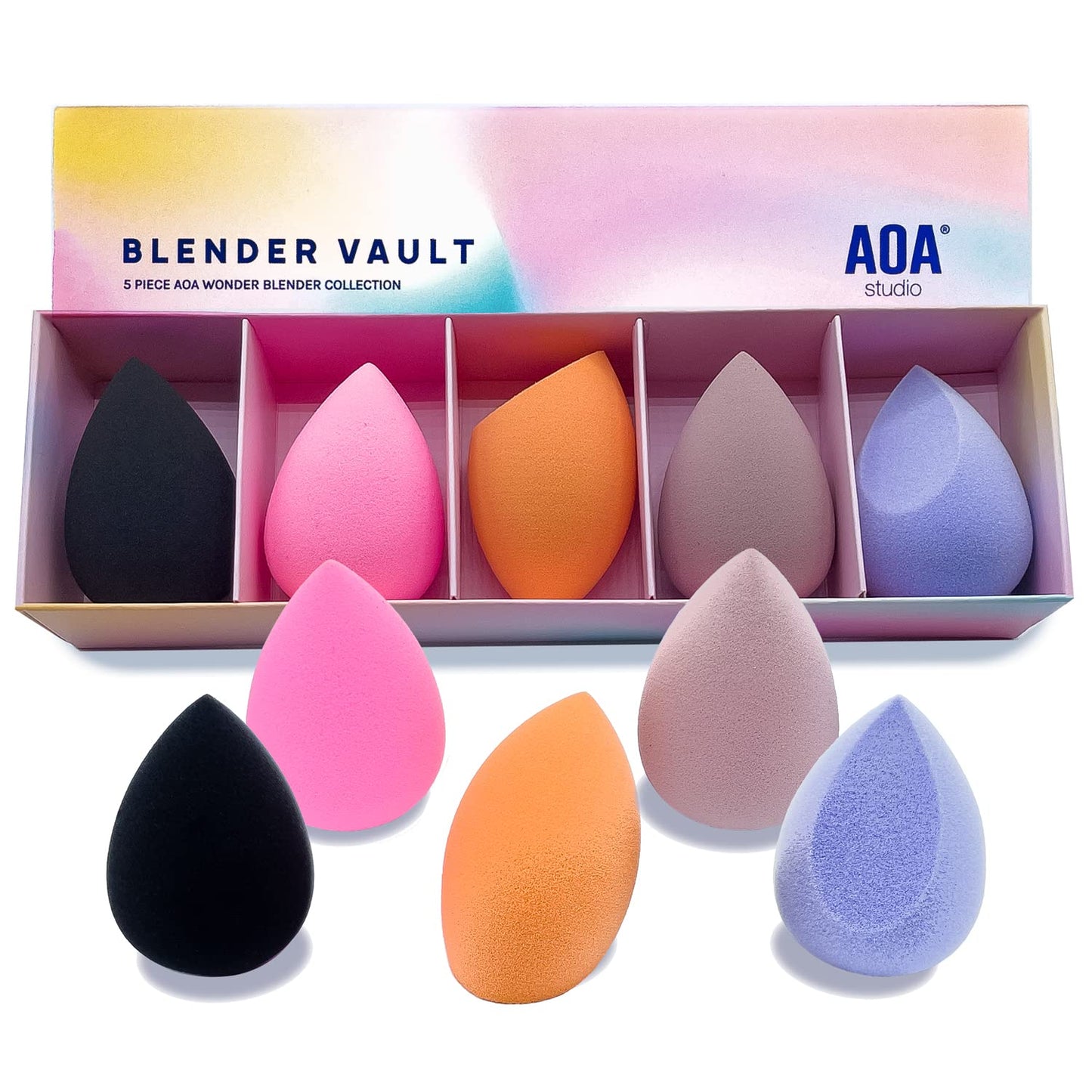 AOA Studio 5pc High-Def Makeup Sponge Set - Latex-Free
