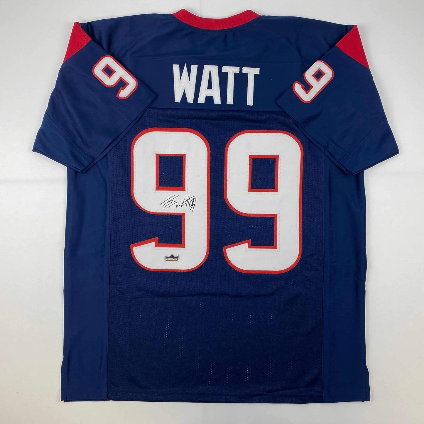 Facsimile Autographed JJ Watt Houston Blue Reprint Jersey XL