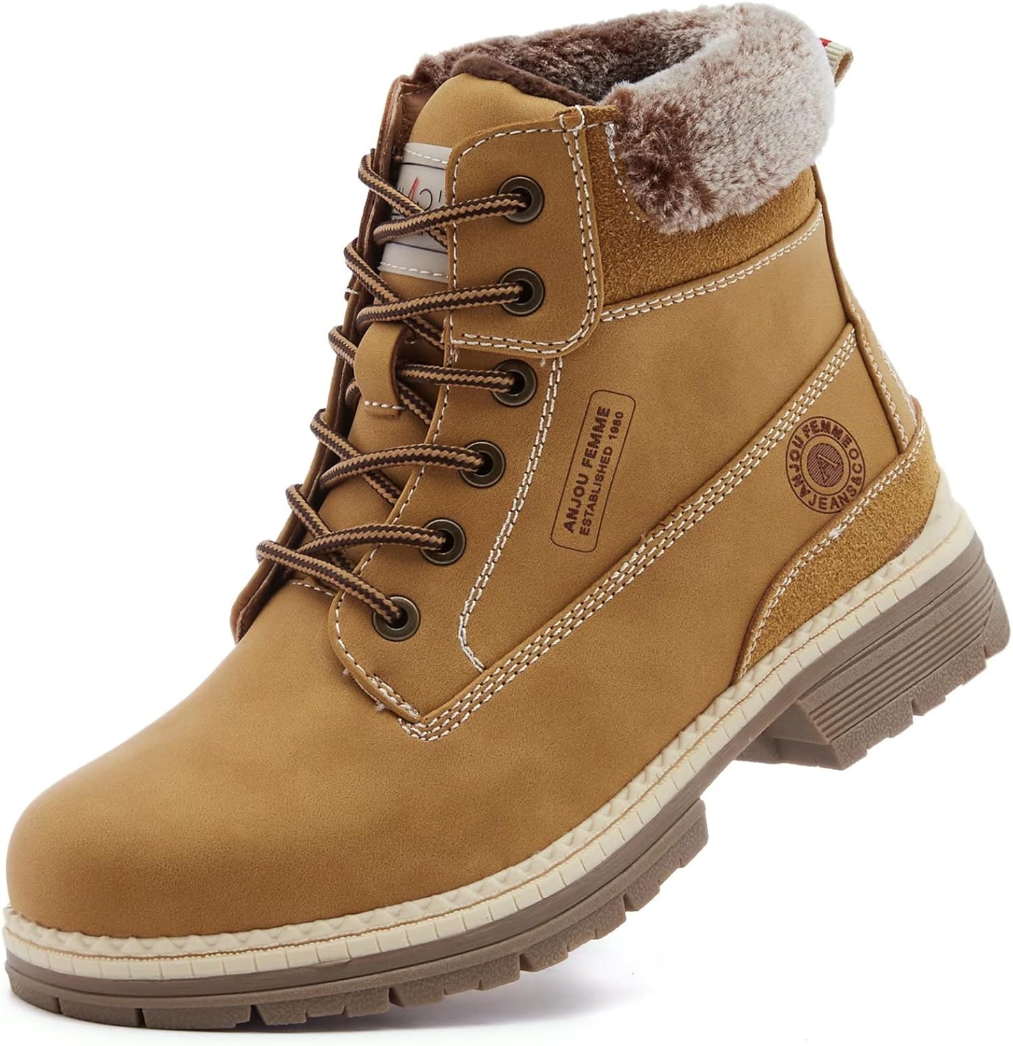 Womens Hiking Snow Winter Boots - Comfortable Waterproof Ankle Boots