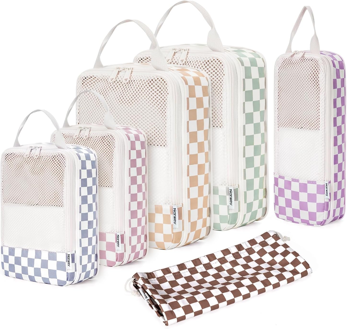 Narwey Compression Packing Cubes for Travel Organizers Bags