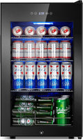 Beverage Refrigerator 17 in Wide - 126 Can Cooler for Soda & Beer