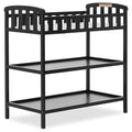 Emily Changing Table in Black - Compact Portable Nursery Essential