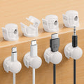 Cable Clips 8 Pack Cord Holder for Nightstand - Tidy, No-Residue Cable
