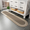 MontVoo Bath Mat Runner 17x70 - Quick Dry Non Slip Absorbent Beige