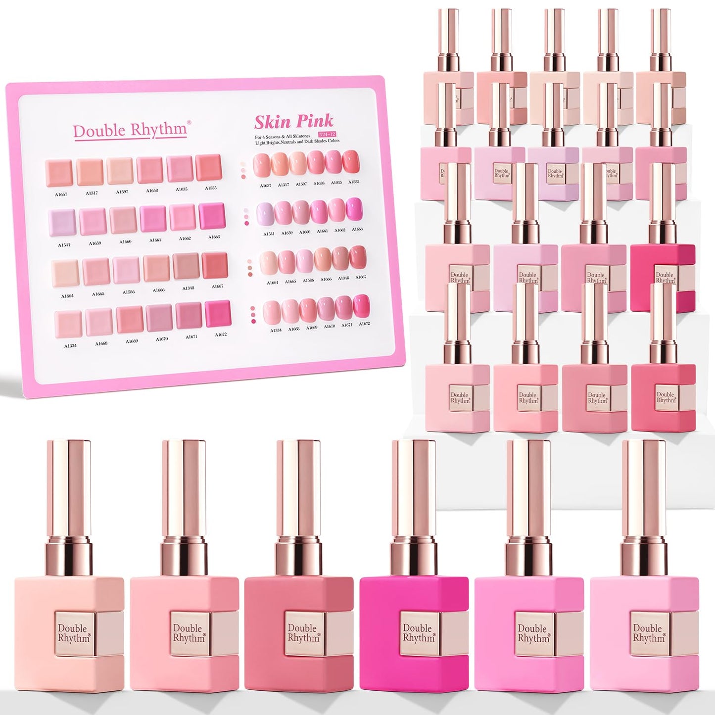 Double Rhythm 28Pcs Gel Nail Polish Set for DIY Nail Art