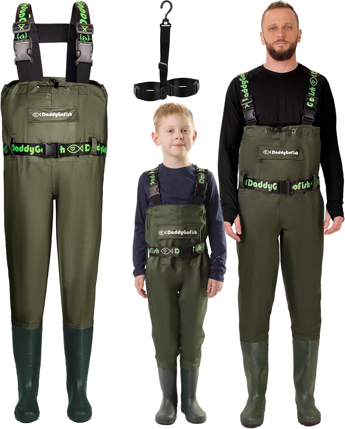 DaddyGoFish Chest Waders for Kids and Adults - Perfect for Fishing