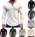 Texture Knit Hoodie for Gym & Muscle Fit