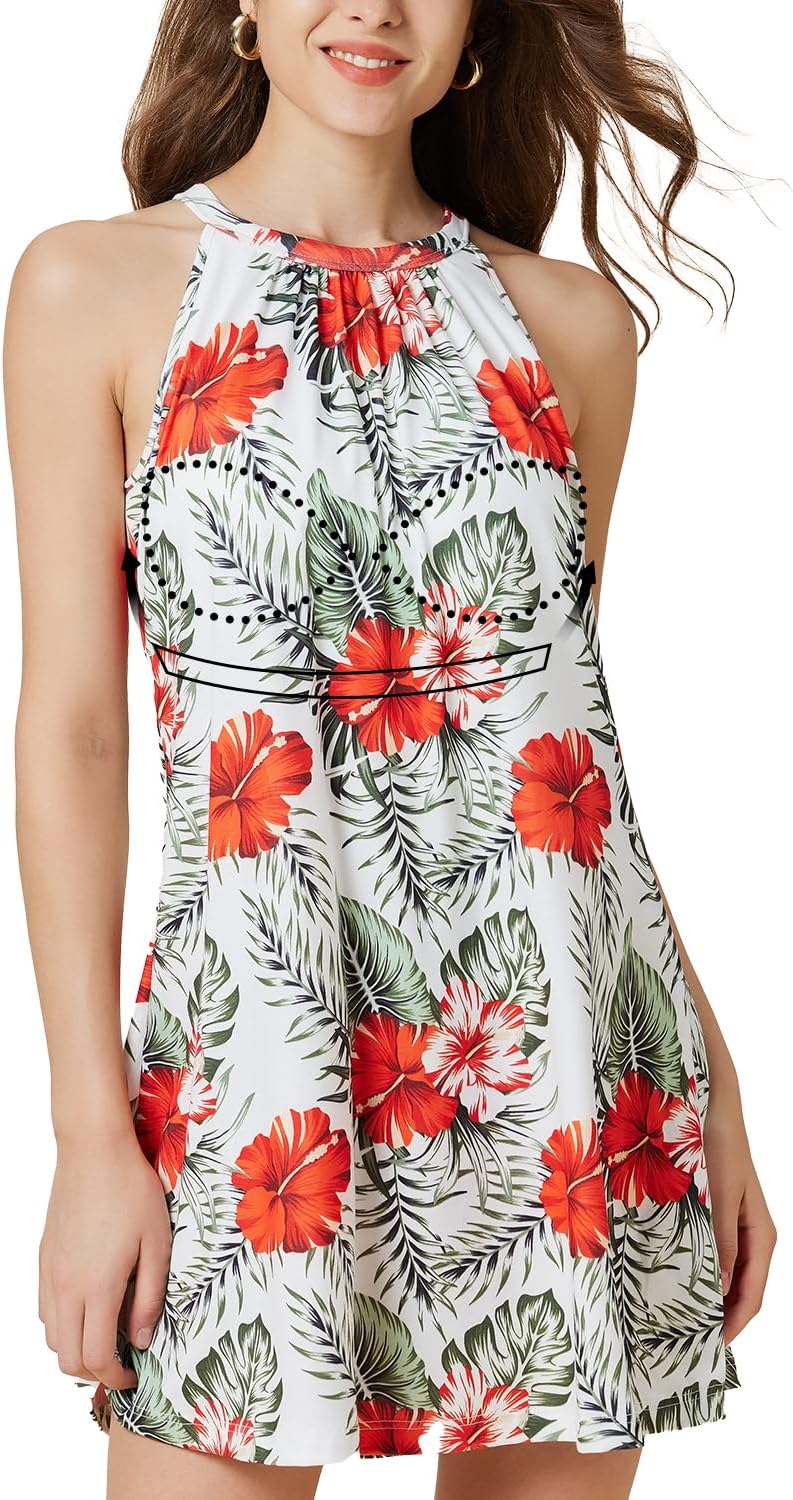 ANYFITTING Summer Dress with Built in Bra for Beach Fun
