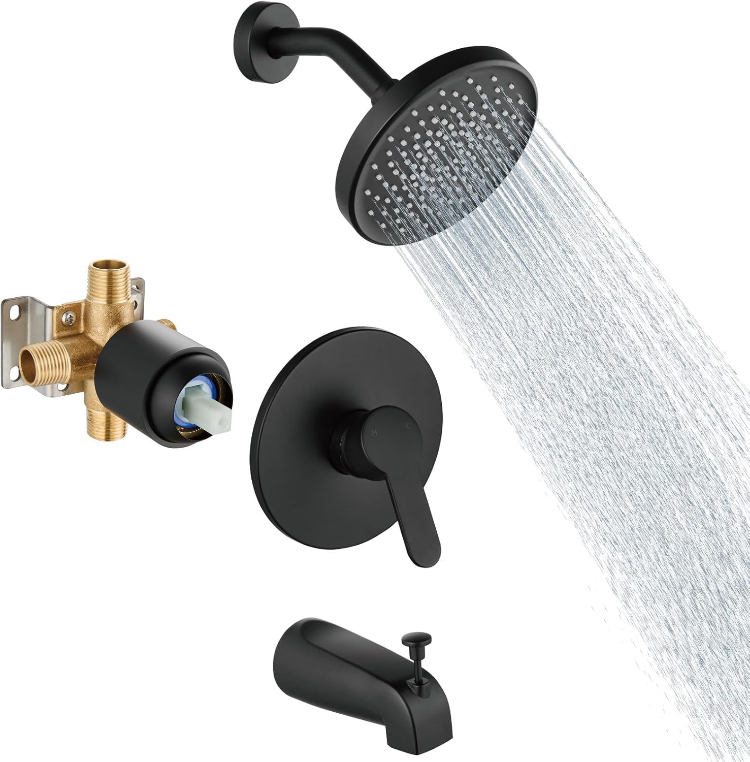 Aolemi Tub Shower Faucet Set with Valve for Modern Bathrooms