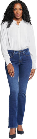NYDJ Womens Barbara Bootcut Jeans - Petite 30in Inseam Fit