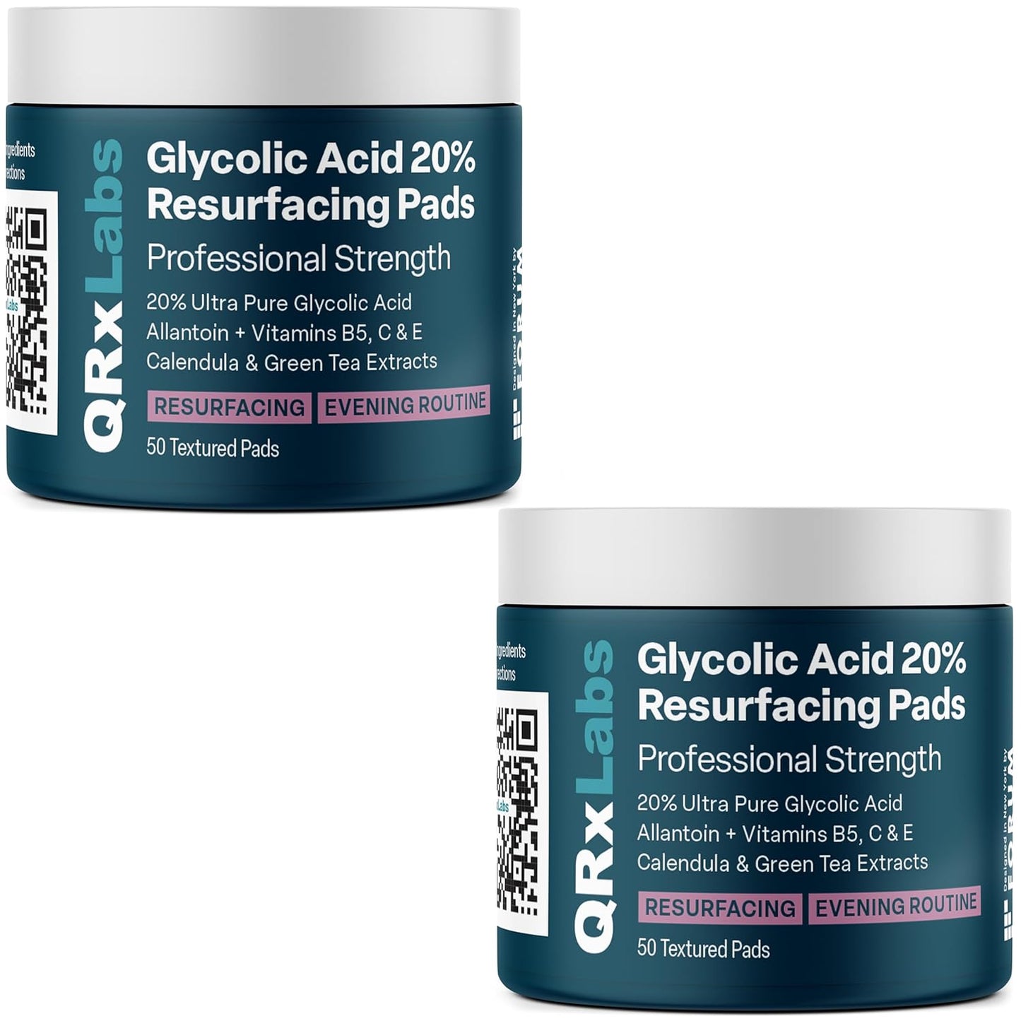 Glycolic Acid 20% Resurfacing Pads for Face & Body Care