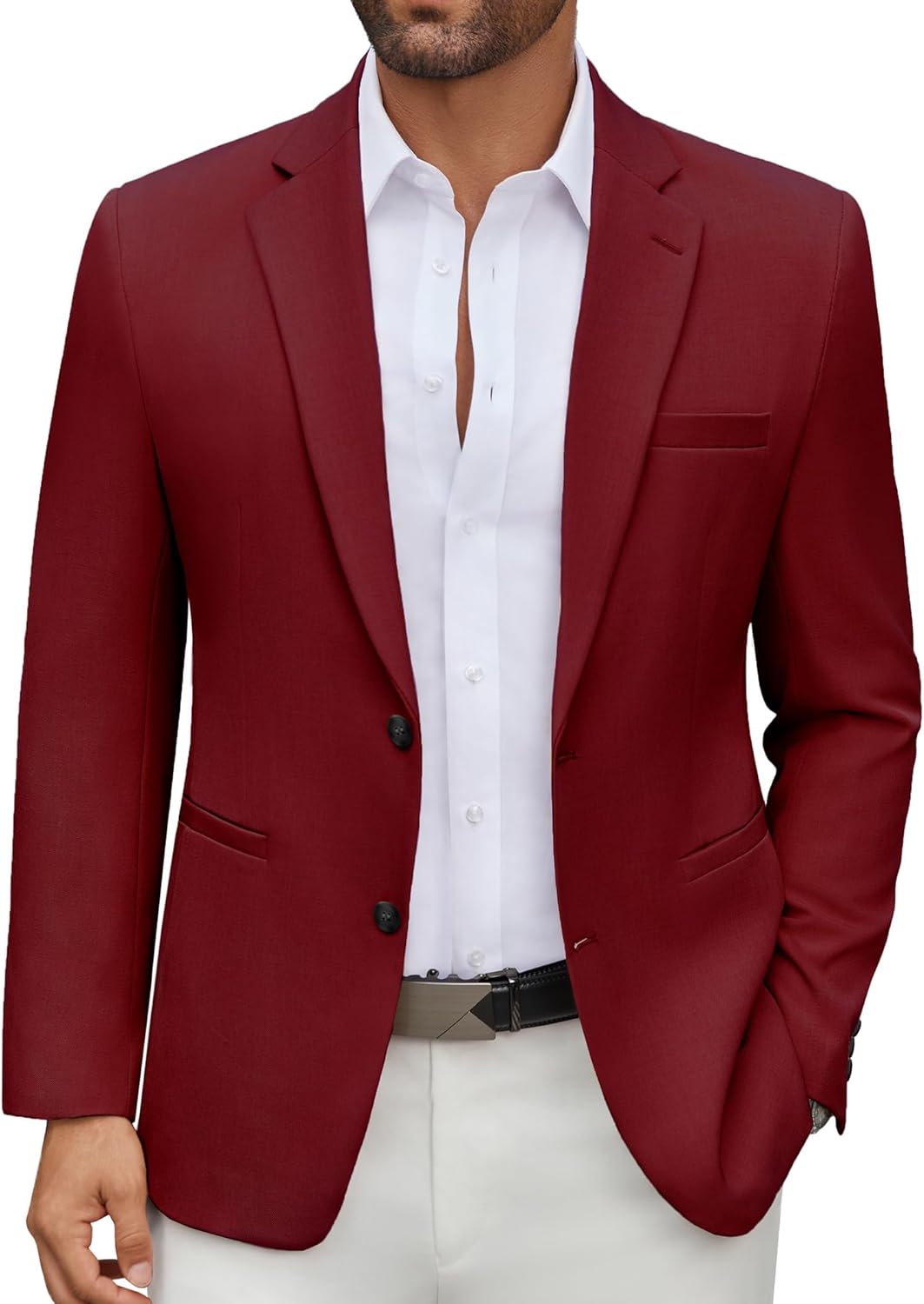 COOFANDY Men's Casual Blazer Lightweight Two Button Sport Coat