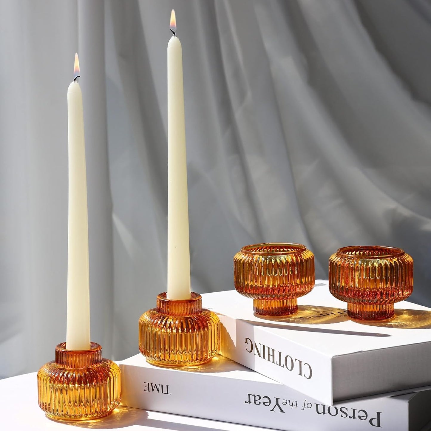 Woho Candlestick Holders Set of 8 for Vintage Home Decor