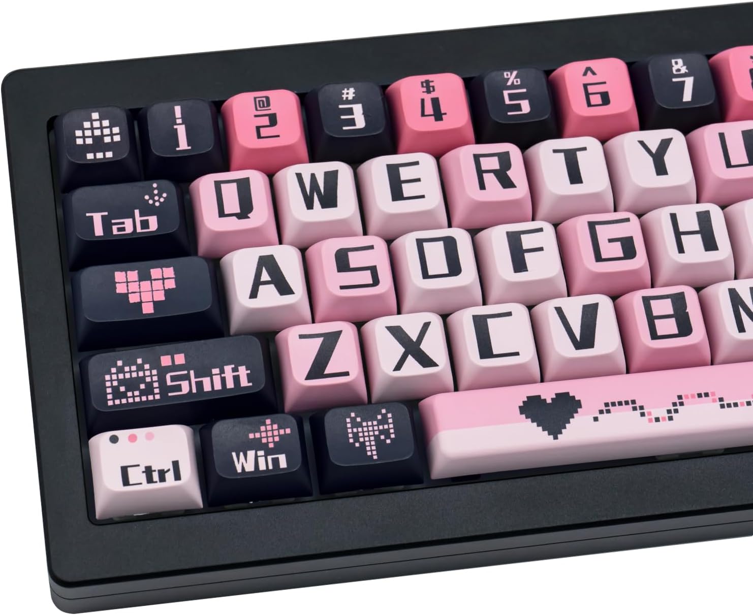 PBT Keycaps 131 Keys Black Pink Keycaps for Mechanical Keyboards