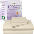 1000 Thread Count Cotton Sateen King Sheets - Thick, Hotel Feel