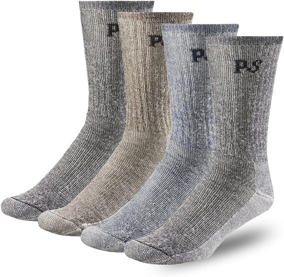 People Socks Merino Wool Crew Socks with Arch Support 4 Pairs