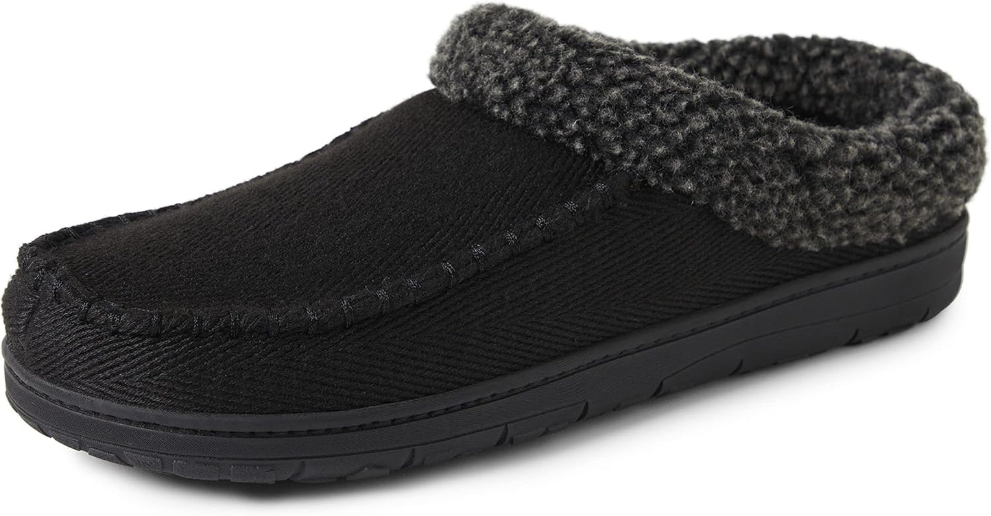 Dearfoams Mens Brendan Indoor/Outdoor Clog Slippers with Comfort