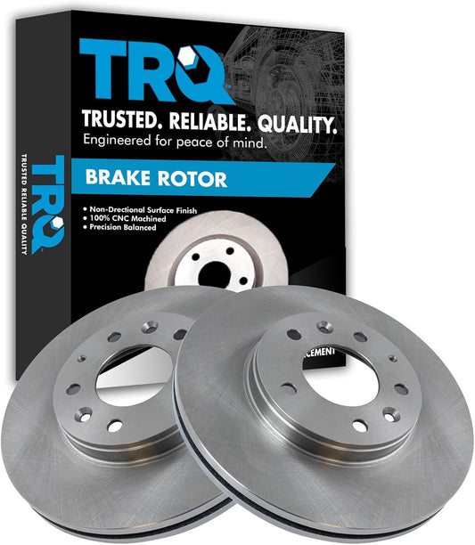 TRQ Front Brake Rotors Set Vented for 2003-2005 Mazda 6