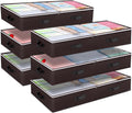 Underbed Storage Containers 6 Pack 90L - Large Capacity Organizer