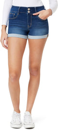 WallFlower Women's Ultra Denim Shorts Mid-Rise Insta Soft