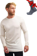 Men's Merino Wool Thermal Base Layer Shirts for All-Day Comfort