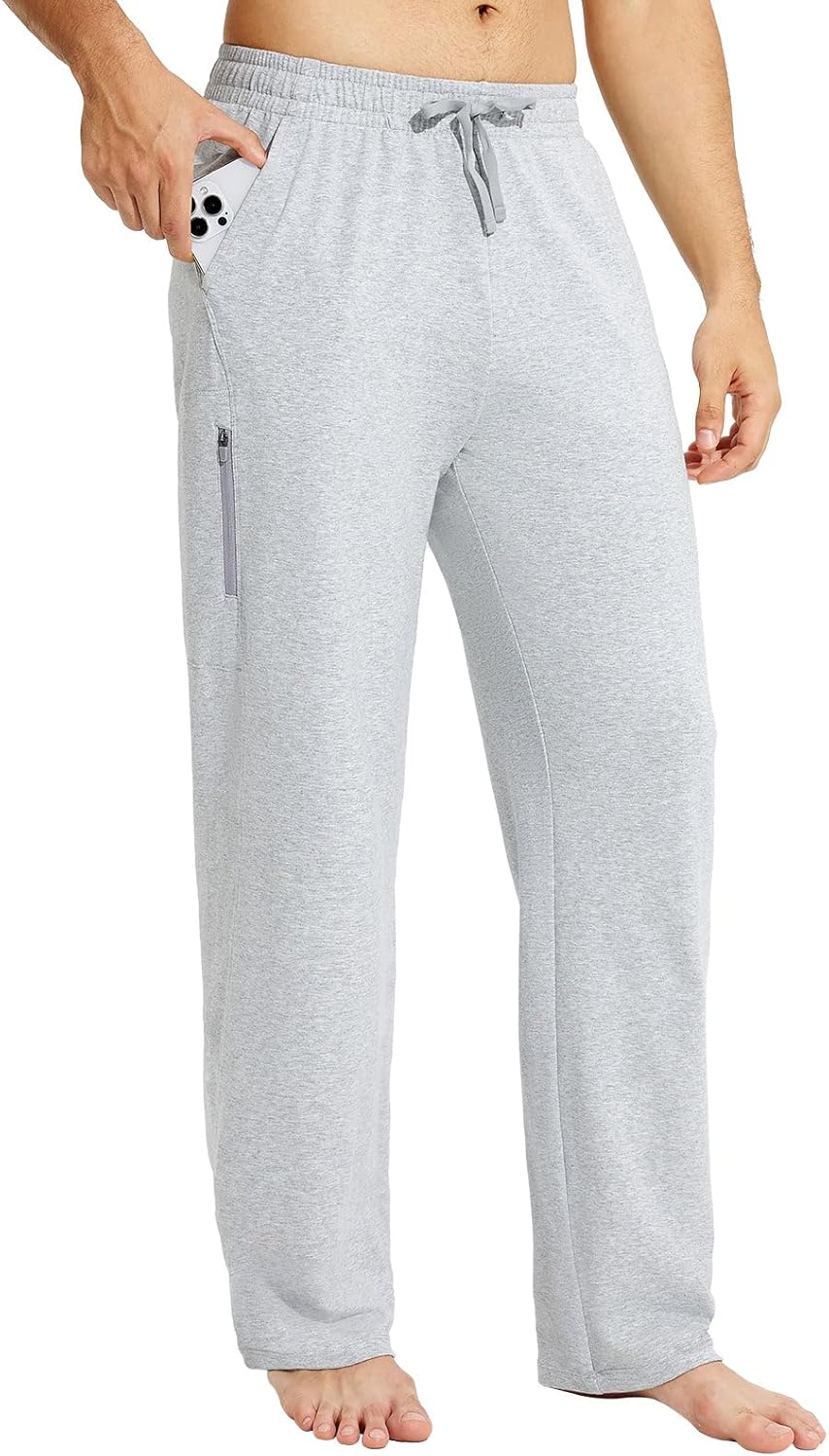 BALEAF Men's Cotton Yoga Sweatpants for Comfort and Ease