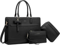 Keyli 3pcs Laptop Bag for Women 15.6 in Leather Work Tote