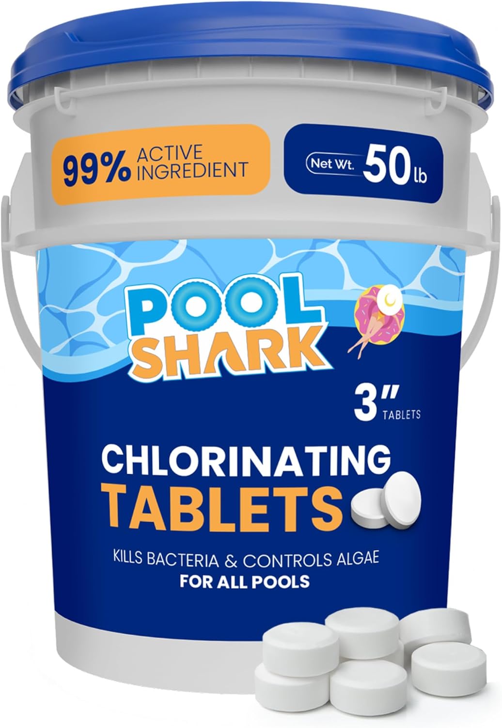 Pool Shark 3-Inch Chlorine Tablets for Easy Pool Maintenance