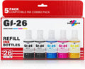 GI-26 Ink Refill Bottles Kit Compatible for Canon GX Series - High