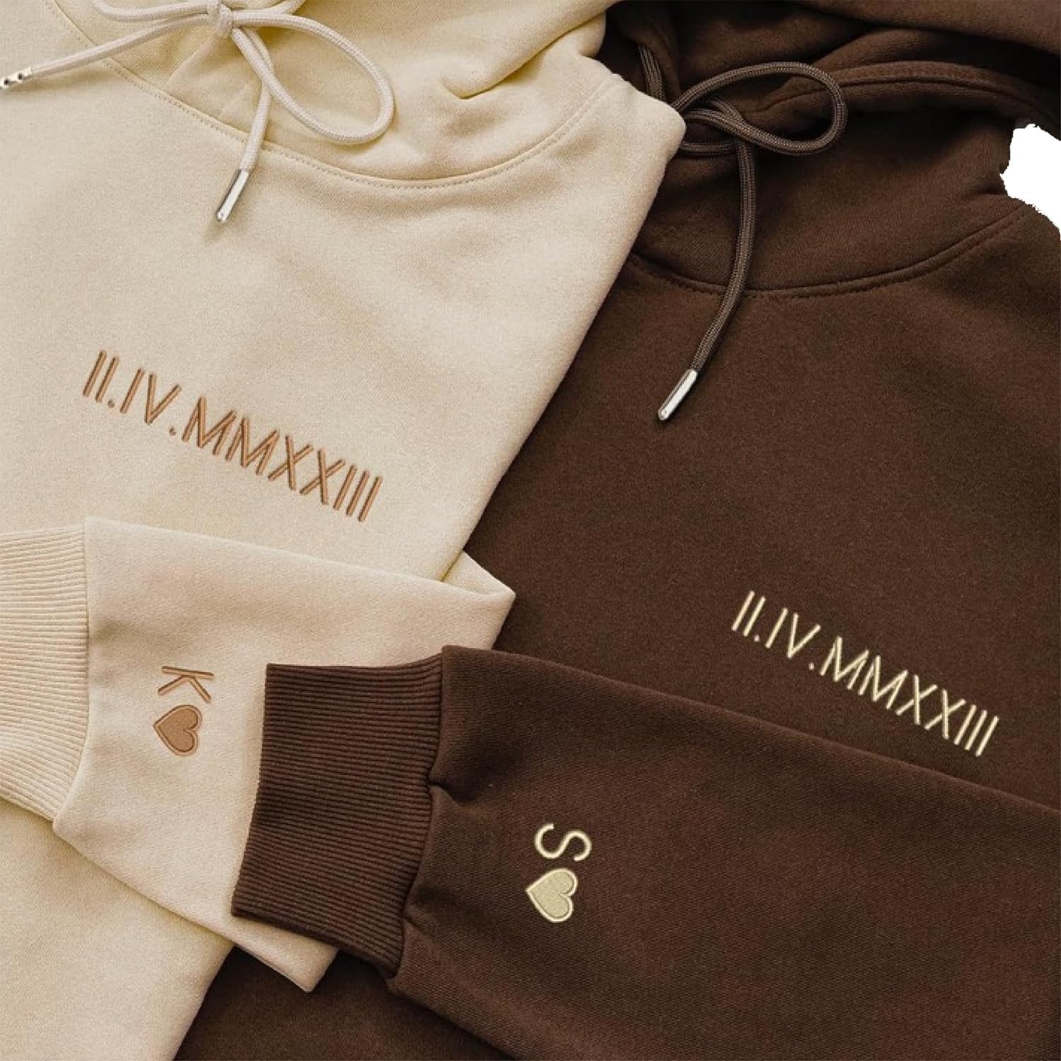 Custom Roman Numeral Date Hoodies, Personalized Handmade Gift