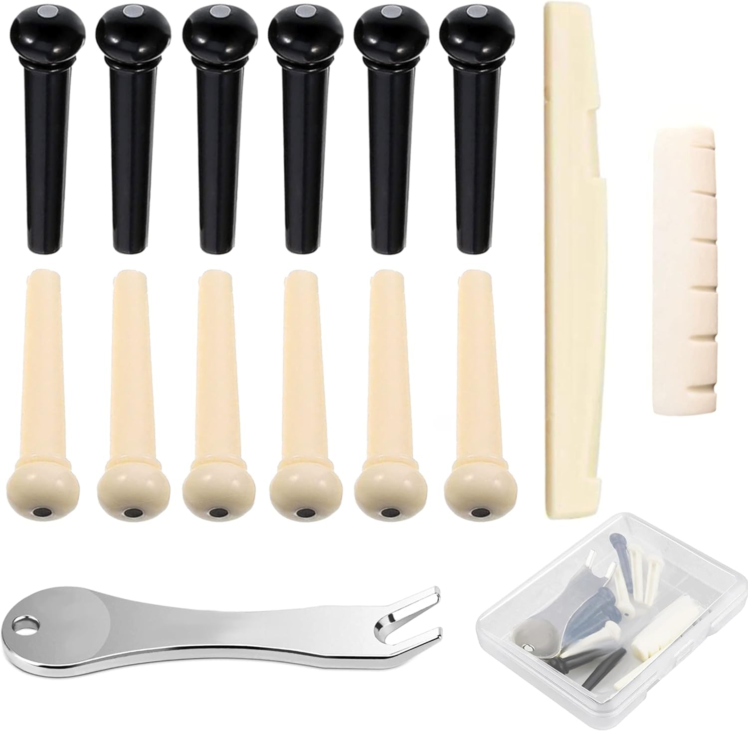 Upgrade Your Guitar: RUSON 12pc Bridge Pins & Nut Set